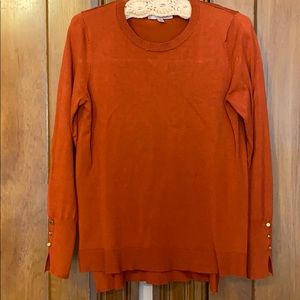 Dark orange pullover lite sweater